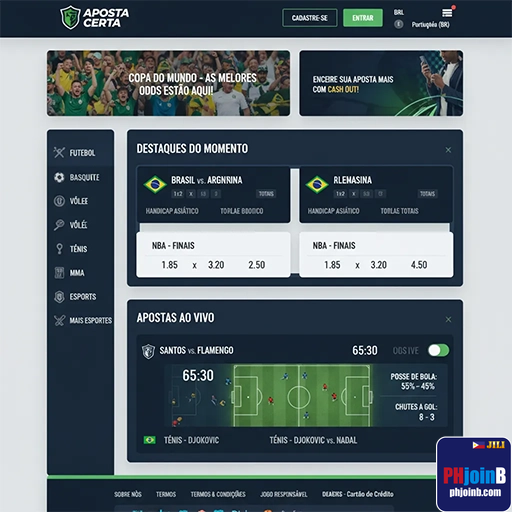 phjoinb - apostar diversos eventos esportivos online